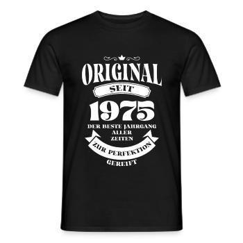 Vintage Original Design Geburtstag Jahrgang 1975 - Männer T-Shirt - Schwarz - Vorne - AI Model Male 178 light (178cm)