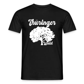 Thüringer Wald Thüringen Heimat Erfurt Wandern - Männer T-Shirt - Schwarz - Vorne - AI Model Male 178 light (178cm)