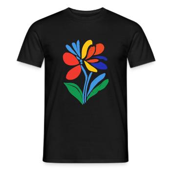 Blumen - Frühling - Sommer - Blüten - Männer T-Shirt - Schwarz - Vorne - AI Model Male 178 light (178cm)