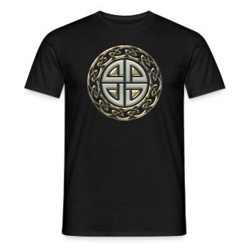 Thor Schildknoten, Schutzsymbol, Keltische Knoten - Männer T-Shirt - Schwarz - Vorne - AI Model Male 178 light (178cm)