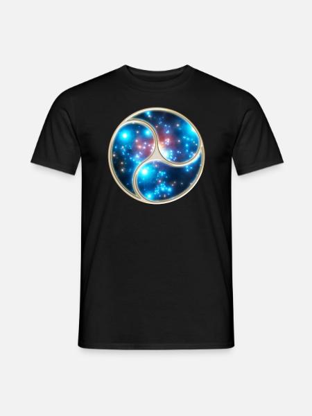 Yin Yang Balance Triskelion Galaxy Star Universe - Männer T-Shirt - Schwarz