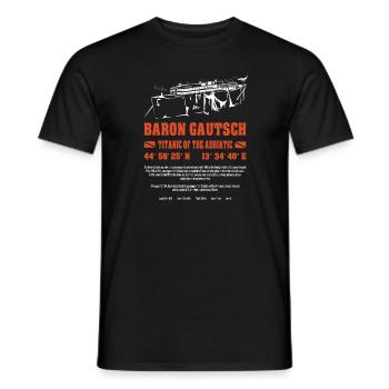 Baron Gautsch Wrack Adria Kroatien Tauchen - Männer T-Shirt - Schwarz - Vorne - AI Model Male 178 light (178cm)
