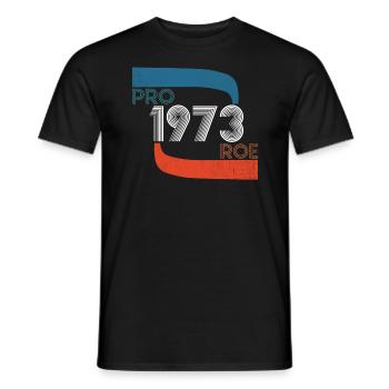 Pro Roe 1973 Retro Frauenrechte Feminist - Männer T-Shirt - Schwarz - Vorne - AI Model Male 178 light (178cm)