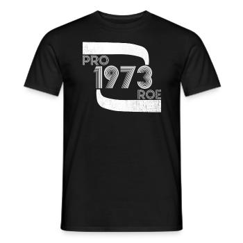 Pro Roe 1973 Retro Frauenrechte Feminist - Männer T-Shirt - Schwarz - Vorne - AI Model Male 178 light (178cm)