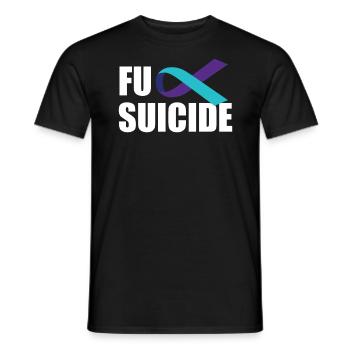Fick Selbstmord Selbstmordbewusstsein Ribbon Selbs - Männer T-Shirt - Schwarz - Vorne - AI Model Male 178 light (178cm)