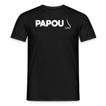 Papounet Humour Papa Drôle - T-shirt homme - noir - Devant - AI Model Male 178 light (178cm)