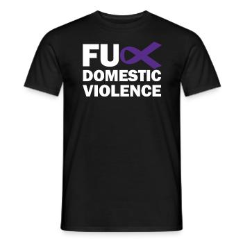 Fick h�usliche Gewalt Purpurband Gewalt�berlebende - Männer T-Shirt - Schwarz - Vorne - AI Model Male 178 light (178cm)