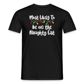 H�chstwahrscheinlich Weihnachten freche Weihnachte - Männer T-Shirt - Schwarz - Vorne - AI Model Male 178 light (178cm)