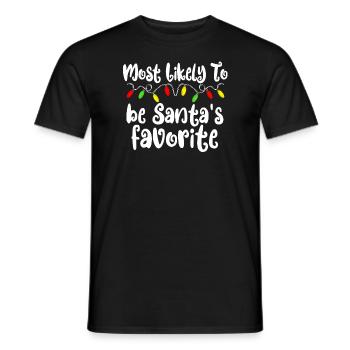 Am wahrscheinlichsten zu Weihnachten Santas Liebli - Männer T-Shirt - Schwarz - Vorne - AI Model Male 178 light (178cm)