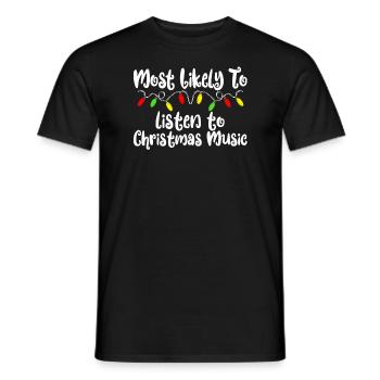 H�chstwahrscheinlich Weihnachten Weihnachtsfamilie - Männer T-Shirt - Schwarz - Vorne - AI Model Male 178 light (178cm)