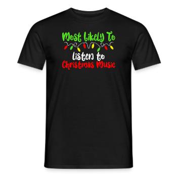 H�chstwahrscheinlich Weihnachten Weihnachtsfamilie - Männer T-Shirt - Schwarz - Vorne - AI Model Male 178 light (178cm)