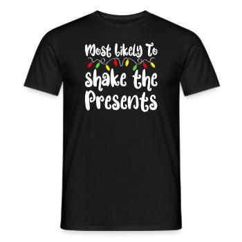 Am wahrscheinlichsten �tteln Weihnachten die Ge - Männer T-Shirt - Schwarz - Vorne - AI Model Male 178 light (178cm)