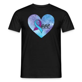 Liebe Herz Selbstmordpr�vention Selbstmordbewussts - Männer T-Shirt - Schwarz - Vorne - AI Model Male 178 light (178cm)