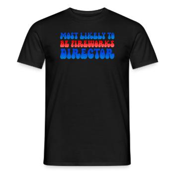 Am wahrscheinlichsten ist der Direktor des Feuerwe - Männer T-Shirt - Schwarz - Vorne - AI Model Male 178 light (178cm)