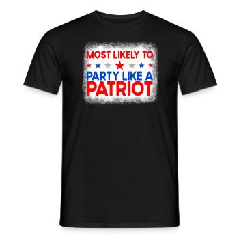 Am wahrscheinlichsten wie ein Patriot am 4. Juli f - Männer T-Shirt - Schwarz - Vorne - AI Model Male 178 light (178cm)