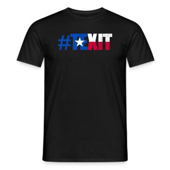 #Texit Texas Ausfahrt Texit State of Texas Seced - Männer T-Shirt - Schwarz - Vorne - AI Model Male 178 light (178cm)