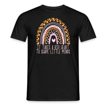 Es braucht ein gro�es Herz, um die Kindertagesst�t - Männer T-Shirt - Schwarz - Vorne - AI Model Male 178 light (178cm)