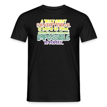 Wirklich gro�artiges paraprofessionales Geschenk P - Männer T-Shirt - Schwarz - Vorne - AI Model Male 178 light (178cm)