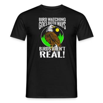 Vogelbeobachung geht in beide Richtungen, wie V�ge - Männer T-Shirt - Schwarz - Vorne - AI Model Male 178 light (178cm)
