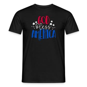 Gott segne Amerika patriotisch amerikanischer 4. J - Männer T-Shirt - Schwarz - Vorne - AI Model Male 178 light (178cm)