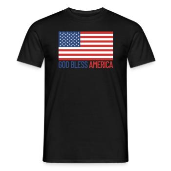 Gott segne America USA Flagge patriotische 4. Juli - Männer T-Shirt - Schwarz - Vorne - AI Model Male 178 light (178cm)