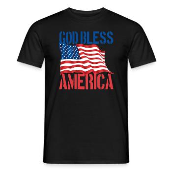 Gott segne America USA Flagge patriotische 4. Juli - Männer T-Shirt - Schwarz - Vorne - AI Model Male 178 light (178cm)