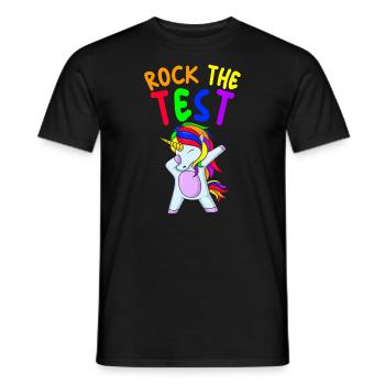 Rock den Test Einhornlehrer STAAR Testtag - Männer T-Shirt - Schwarz - Vorne - AI Model Male 178 light (178cm)