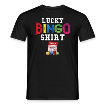 Lucky Bingo Shirt Bingo Player Gl�cksspiel Bingo G - Männer T-Shirt - Schwarz - Vorne - AI Model Male 178 light (178cm)