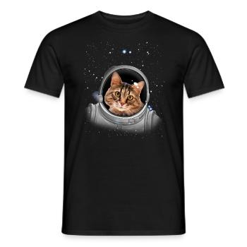 Katzen Astronaut Raum Astronomie Kinder Astronaut - Männer T-Shirt - Schwarz - Vorne - AI Model Male 178 light (178cm)
