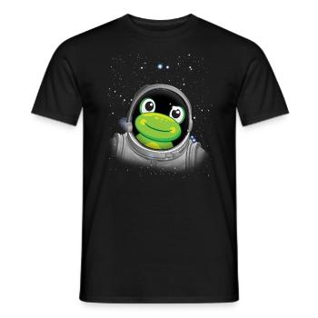 Frosch Astronaut Raum Astronomie Kinder AstronautF - Männer T-Shirt - Schwarz - Vorne - AI Model Male 178 light (178cm)