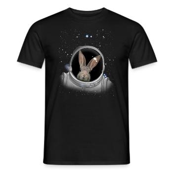 Kaninchen Astronaut Raum Astronomie Astronaut Kani - Männer T-Shirt - Schwarz - Vorne - AI Model Male 178 light (178cm)