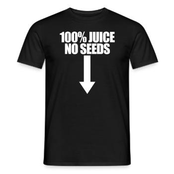 100% Saft ohne Samen Pfeil lustige M�nnervasektomi - Männer T-Shirt - Schwarz - Vorne - AI Model Male 178 light (178cm)