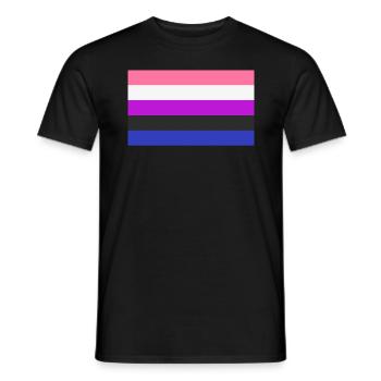Gender Fluid Flag LGBTQ Pride Genderfluid Flag - Männer T-Shirt - Schwarz - Vorne - AI Model Male 178 light (178cm)