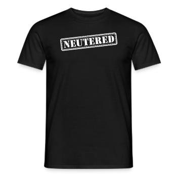 Kastrierter Stempel lustiger Herren Vasektomie Ges - Männer T-Shirt - Schwarz - Vorne - AI Model Male 178 light (178cm)