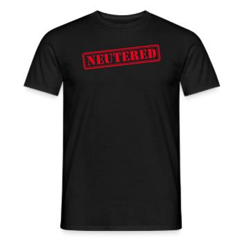 Kastrierter Stempel lustiger Herren Vasektomie Ges - Männer T-Shirt - Schwarz - Vorne - AI Model Male 178 light (178cm)