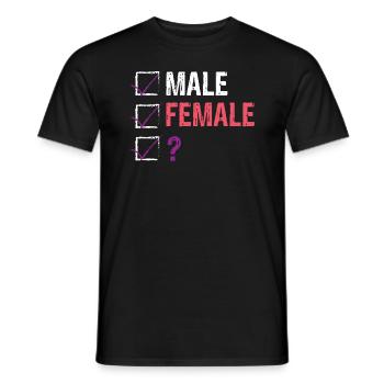 Genderfluid Checkliste LGBTQ Trans Geschlechtsfl�s - Männer T-Shirt - Schwarz - Vorne - AI Model Male 178 light (178cm)