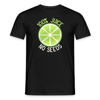 100% Saft Keine Samen Kalk M�nner Vasektomie Gesch - Männer T-Shirt - Schwarz - Vorne - AI Model Male 178 light (178cm)