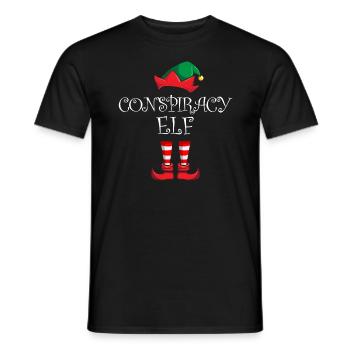 Verschw�rung Elf Matching Family Christmas Party E - Männer T-Shirt - Schwarz - Vorne - AI Model Male 178 light (178cm)
