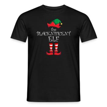 Schwarznificent Elf passende Familie Weihnachtself - Männer T-Shirt - Schwarz - Vorne - AI Model Male 178 light (178cm)