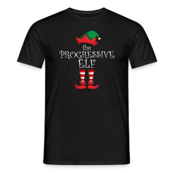 Progressive Elf Familie Weihnachten Progressive El - Männer T-Shirt - Schwarz - Vorne - AI Model Male 178 light (178cm)