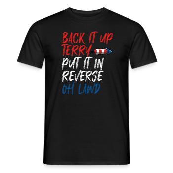 BACKENT BACK IT Terry hat es in umgekehrter oh law - Männer T-Shirt - Schwarz - Vorne - AI Model Male 178 light (178cm)