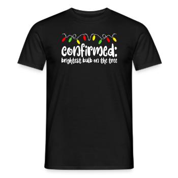 Best�tigte hellste Gl�hbirne am Baum lustig Weihna - Männer T-Shirt - Schwarz - Vorne - AI Model Male 178 light (178cm)