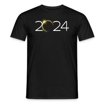 Gesamt Sonnenfinsternis 2024 Totality Solar Eclips - Männer T-Shirt - Schwarz - Vorne - AI Model Male 178 light (178cm)