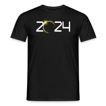 Gesamt Sonnenfinsternis 2024 Totality Solar Eclips - Männer T-Shirt - Schwarz - Vorne - AI Model Male 178 light (178cm)