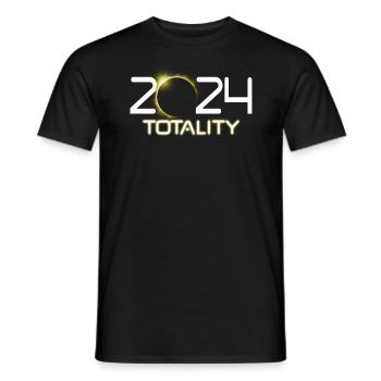 2024 Gesamtheit 04.08.24 Gesamt Sonnenfinsternis - Männer T-Shirt - Schwarz - Vorne - AI Model Male 178 light (178cm)