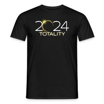 2024 Gesamtheit 04.08.24 Gesamt Sonnenfinsternis - Männer T-Shirt - Schwarz - Vorne - AI Model Male 178 light (178cm)