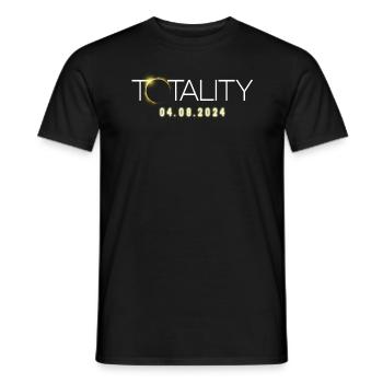 Total Solar Eclipse Totalit�t 04.08.24 Gesamtheit - Männer T-Shirt - Schwarz - Vorne - AI Model Male 178 light (178cm)