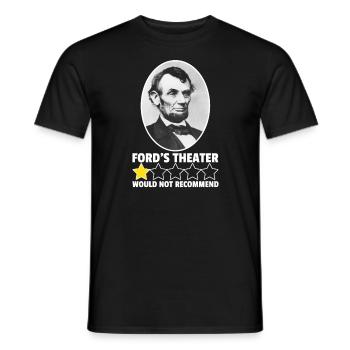 Fords Theater w�rde 1-Sterne-Lincoln nicht empfehl - Männer T-Shirt - Schwarz - Vorne - AI Model Male 178 light (178cm)