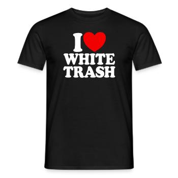 Ich liebe wei�en M�ll lustige Redneck -Herz wei�er - Männer T-Shirt - Schwarz - Vorne - AI Model Male 178 light (178cm)