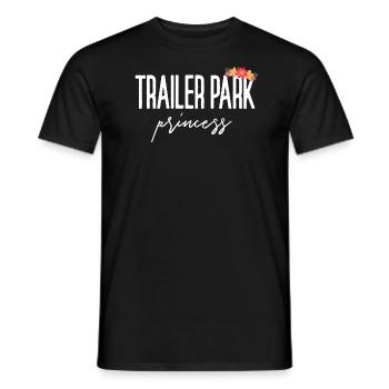 Trailer Park Prinzessin Redneck Girls Wei�er M�lle - Männer T-Shirt - Schwarz - Vorne - AI Model Male 178 light (178cm)